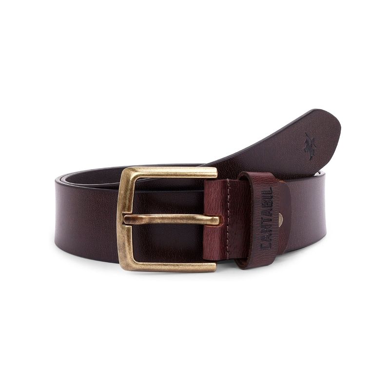 Cantabil Solid Dark Brown Casual Belt (34)