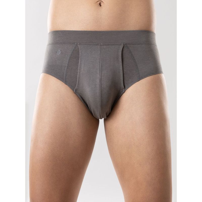 GLOOT Anti Odor Cotton Tencel Cooling Brief-GLI001-Sage Grey (XL)