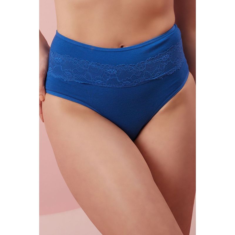 Clovia Cotton Spandex High waist Outer elastic Hipster Panty (XL)
