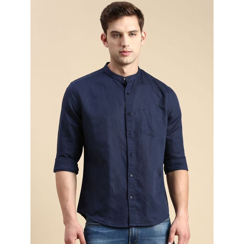 Men’s Mandarin collar shirt - vintage navy main image 0