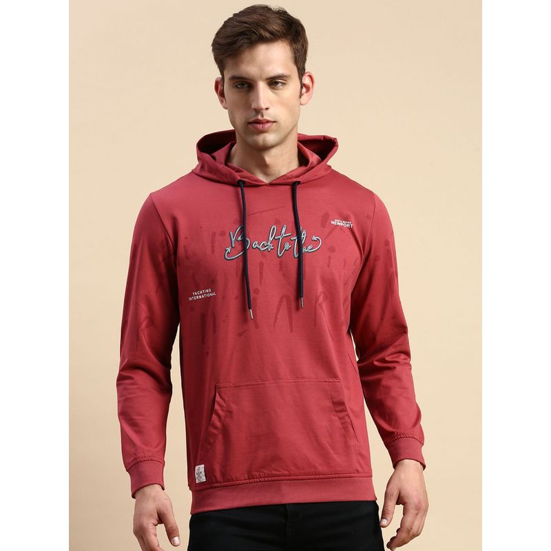 SHOWOFF Men Hooded Printed Rose Pullover Sweatshirt (M)