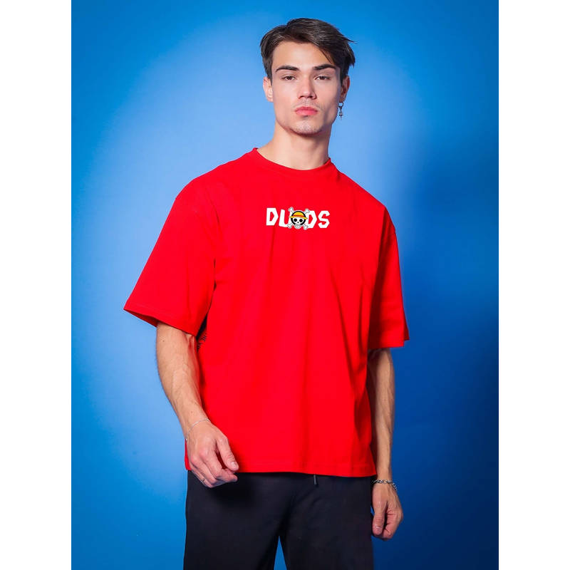 WEARDUDS Mens Red One Piece Over-Sized T-Shirt (XL)