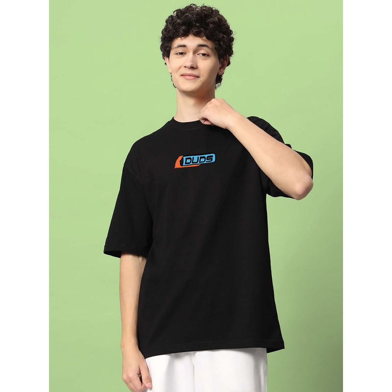 WEARDUDS Mens Black Robo Shark Over-Sized T-Shirt (S)