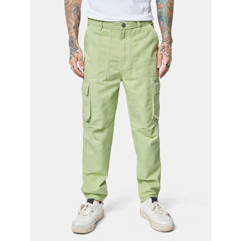 Buy The Souled Store Solid Mint Men Cargo Pants Online