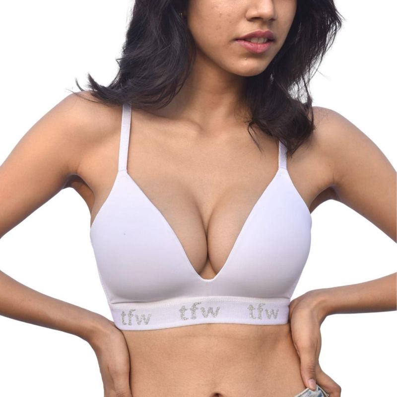 TFW Oh So Smooth Wireless Bra White (30B)