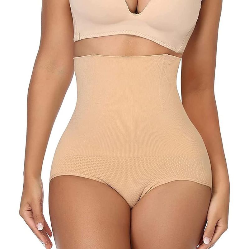 BRACHY Womens Nylon High Waist Tummy Tucker Women Shapewear Beige (M)