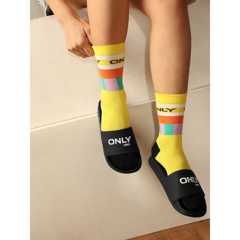 ONLY Brand Logo Black Sliders (EURO 37)