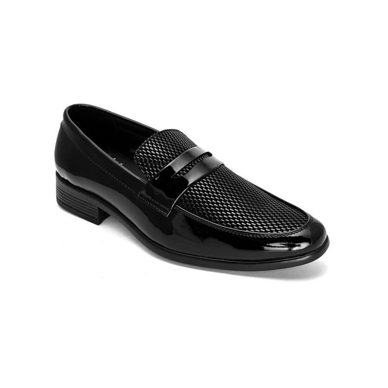 Hydes N Hues Black Formal Shoes (EURO 42)