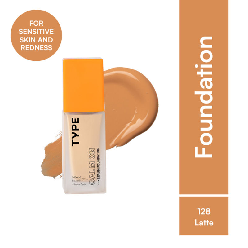 Type Beauty Light Coverage Serum Foundation For Sensitive Skin with 12 Hr Stay - Latte