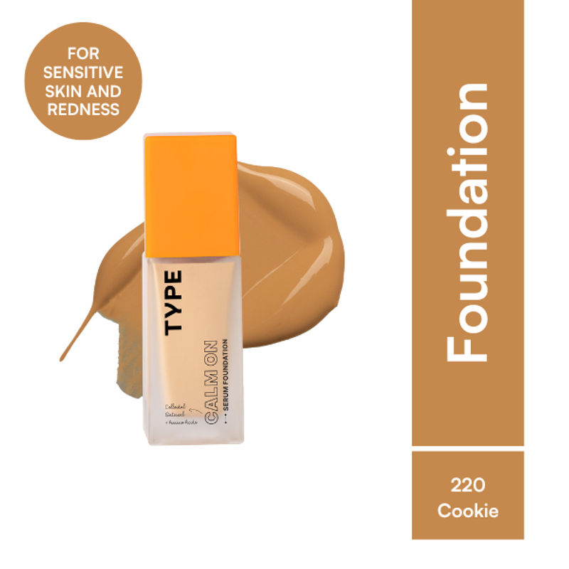 Type Beauty Light Coverage Serum Foundation For Sensitive Skin with 12 Hr Stay - Cookie