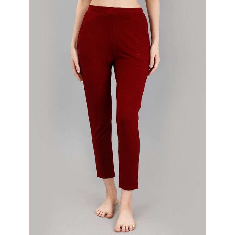 SOIE Women's Mid Rise Ankle Length Supersoft Lounge Pants (L)