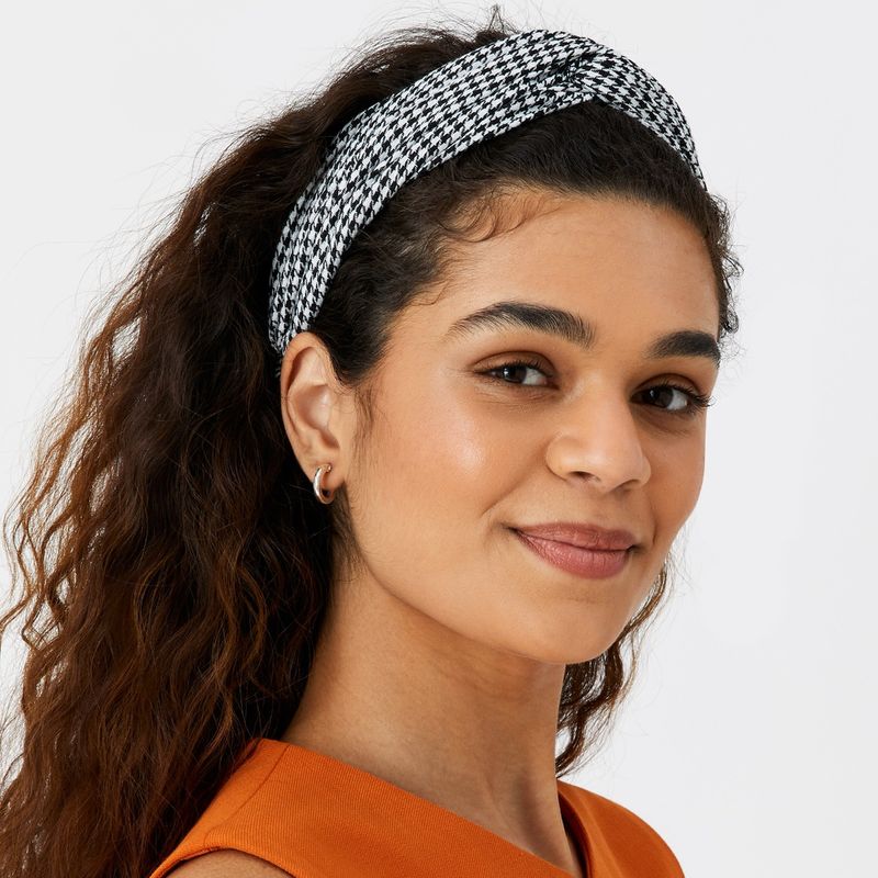 Buy Accessorize London Women's White Dogtooth Hair Bando Online