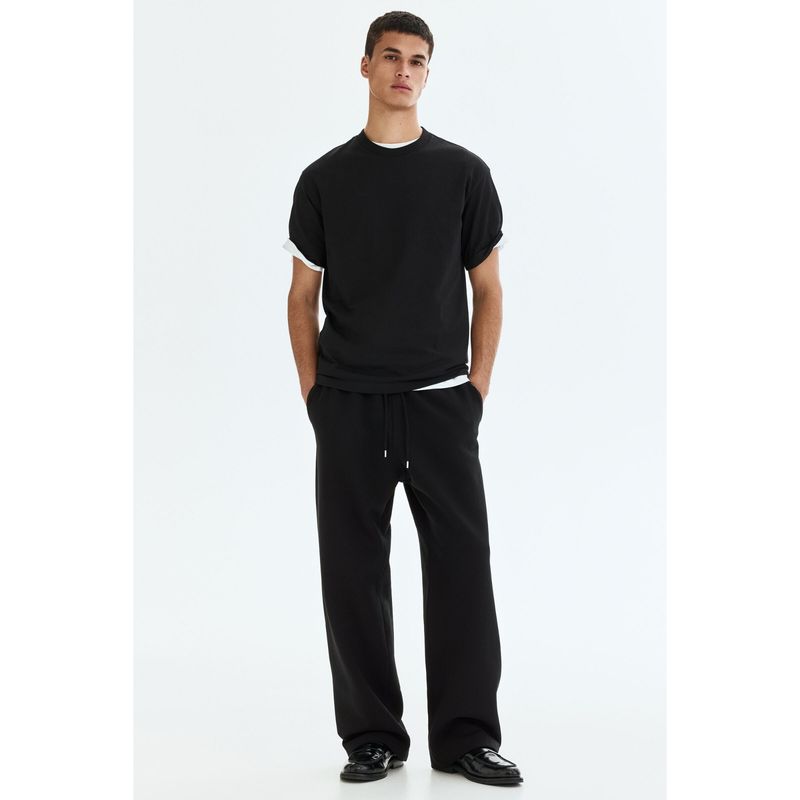 H&M Men Black Loose Fit Sweatpants (S)