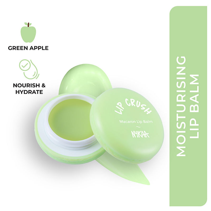 Nykaa Lip Crush Macaron Lip Balm - Green Apple 03
