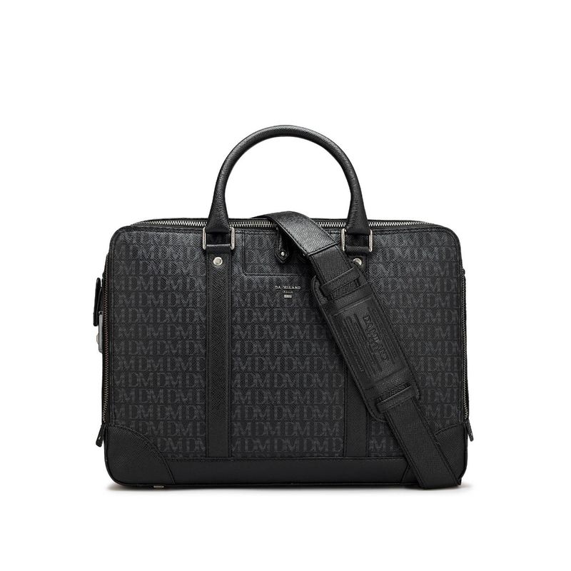 Buy Da Milano Genuine Leather Black Laptop Bag Online