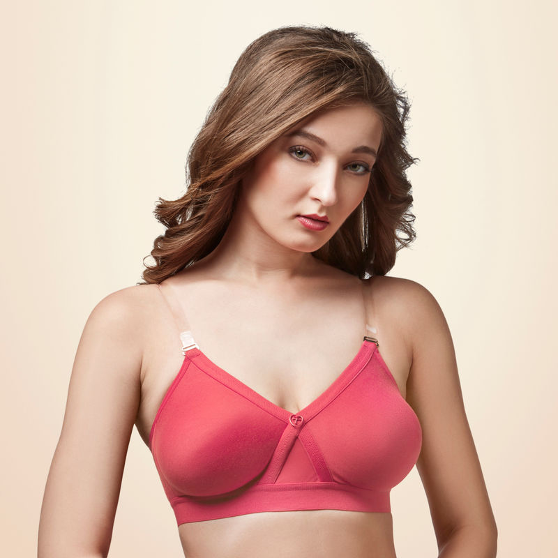 Buy Trylo Alpa Stp Moulded Non-padded Double Layered T Shirt Bra, Full  Coverage Bra - Nude Online