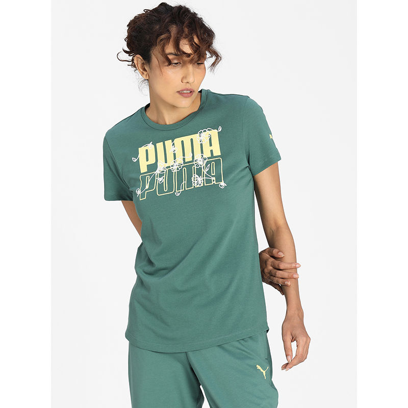 PUMA Graphic 8 Green Women's T-Shirt (XS)
