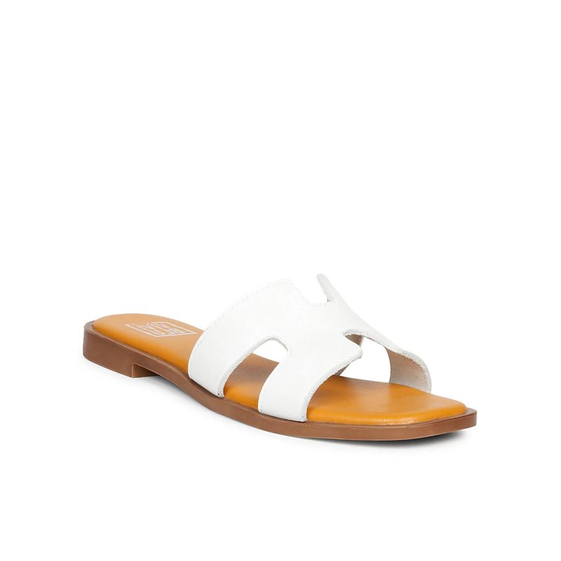 Viviblu Women White Leather Flats (EURO 36)