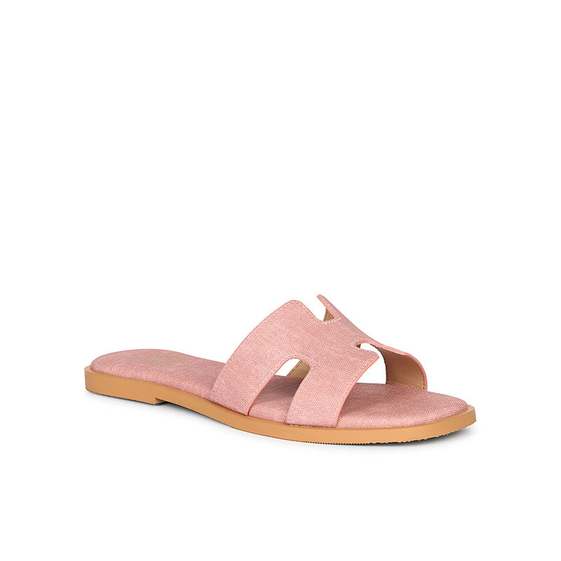 Viviblu Pink Denim Pu Leather Flats (EURO 36)