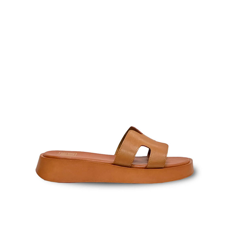 Viviblu Tan Leather Platform Sandals (EURO 40)