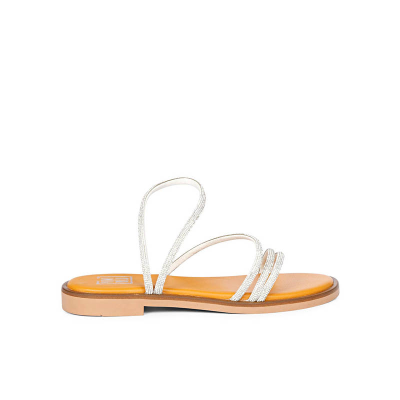 Viviblu Xena Silver Leather Sandals (EURO 36)
