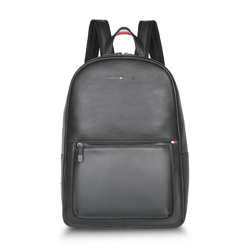 Tommy Hilfiger Rochester Unisex Leather Laptop Backpack Black (M) Buy Tommy Hilfiger
