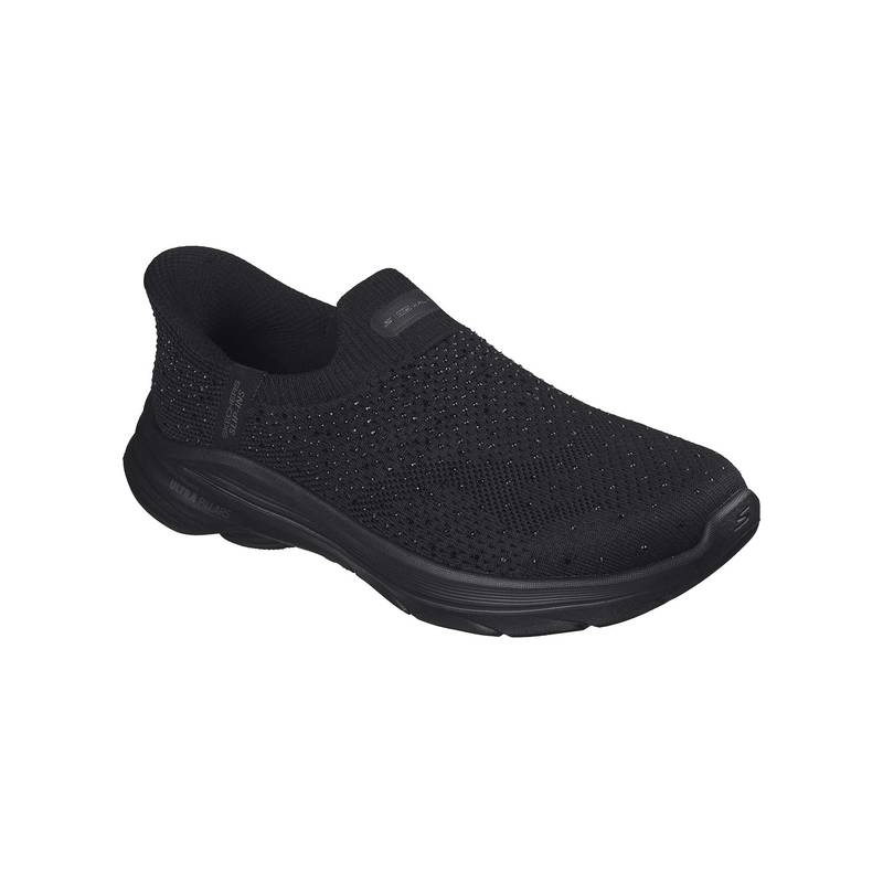 SKECHERS Women's Go Walk 8 Black Walking Shoes (US 7)