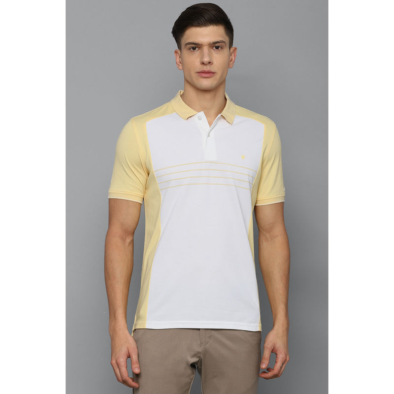 Louis Philippe Yellow Polo T-Shirt (XL)