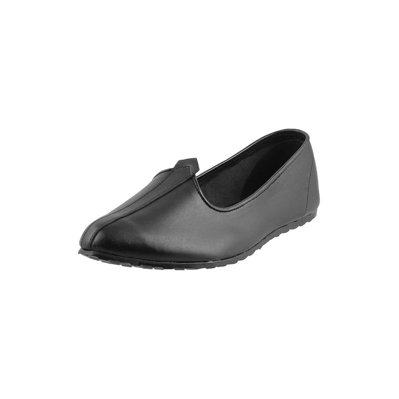 Mochi Black Solid Formal Shoes (EURO 40)
