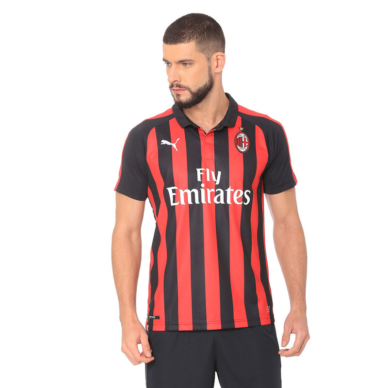 Puma Men's Ac Milan Home Replica Jersey - Red (L)