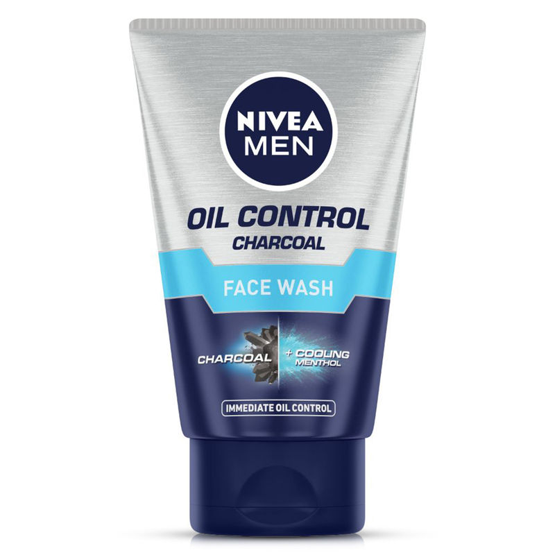 NIVEA MEN Face Wash for Oily Skin, Oil Control Charcoal for Immediate Oil Control