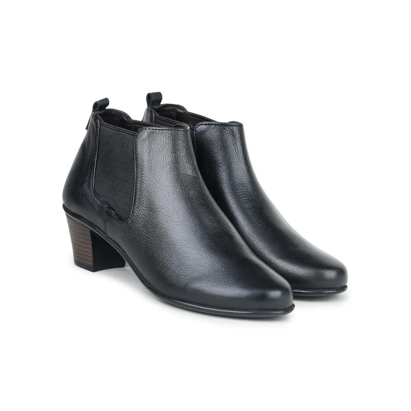 Zoom Shoes Women Black Genuine Leather Chelsea Boots (UK 8)