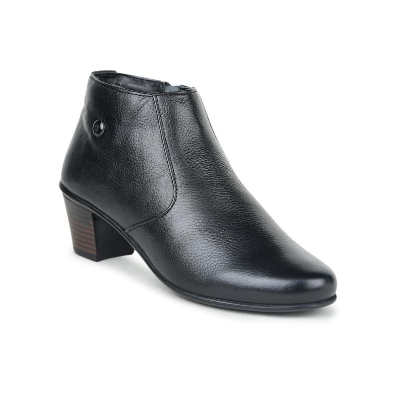Buy Zoom Shoes Women Black Genuine Leather Chelsea Boots Online