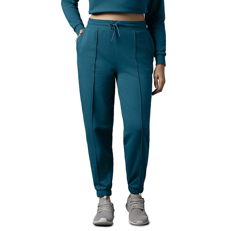 Amante Solid Mid Rise Essential Fleece Joggers (M)