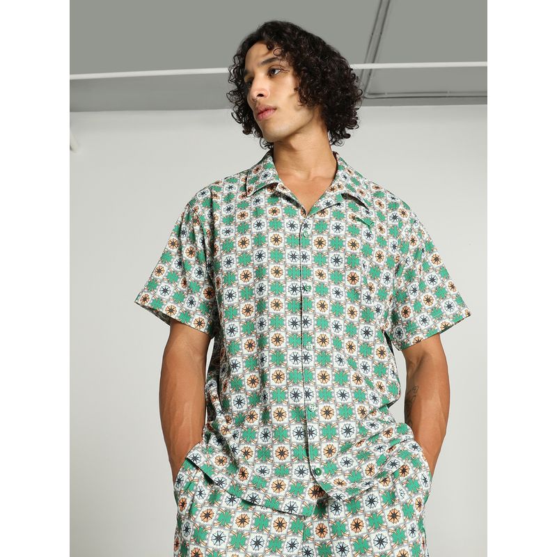 Puma Classics Relaxed Fit Printed Casual Shirt (S)