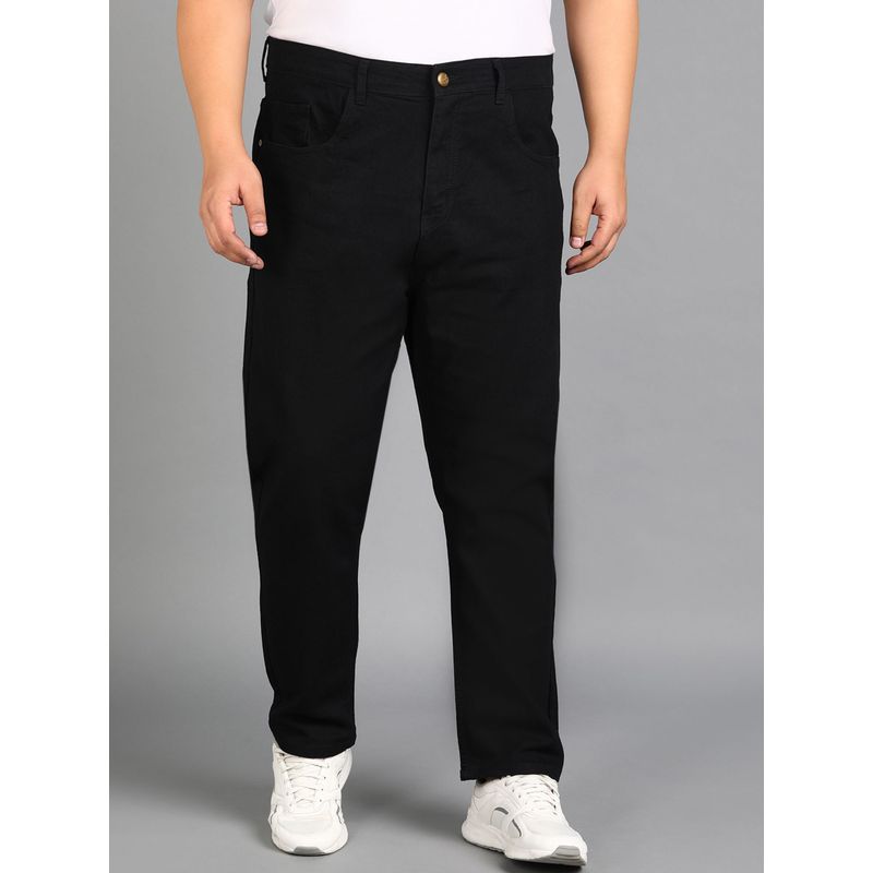 Urbano Plus Mens Black Slim Fit Washed Jeans Stretchable (42)