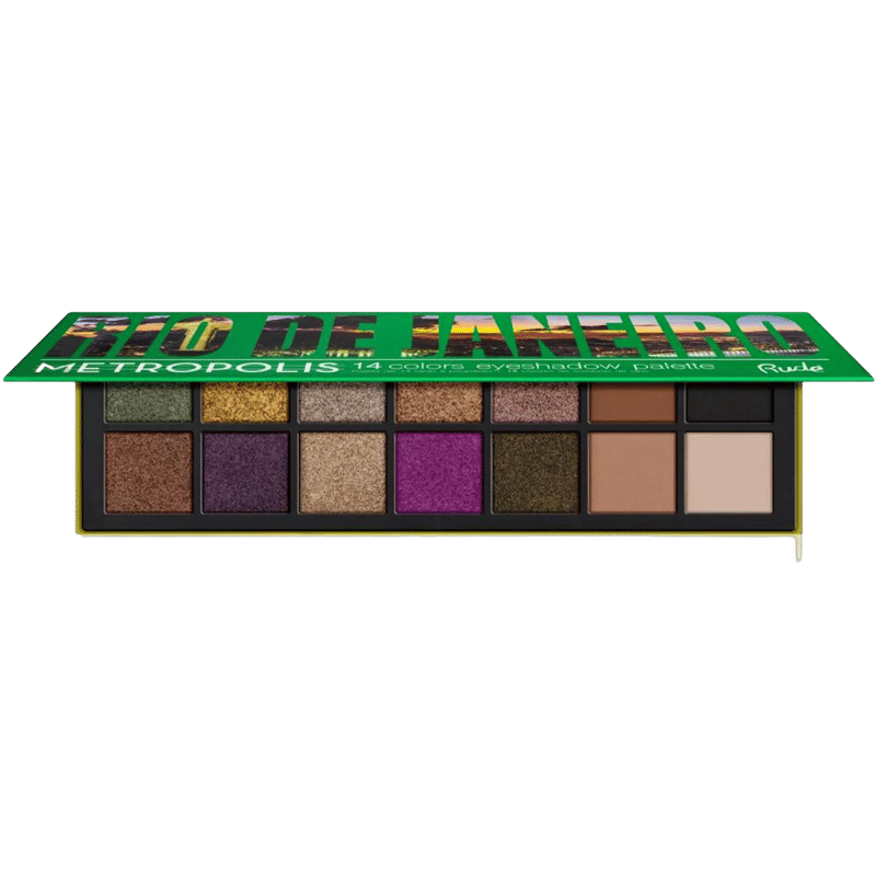Rude Cosmetics Metropolis 14 Color Eyeshadow Palette-Rio De Janeiro