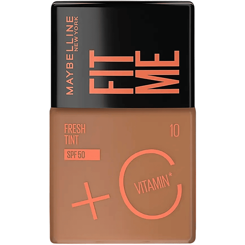 Maybelline New York Fit Me Fresh Tint Foundation SPF 50 with Brightening Vitamin C-10