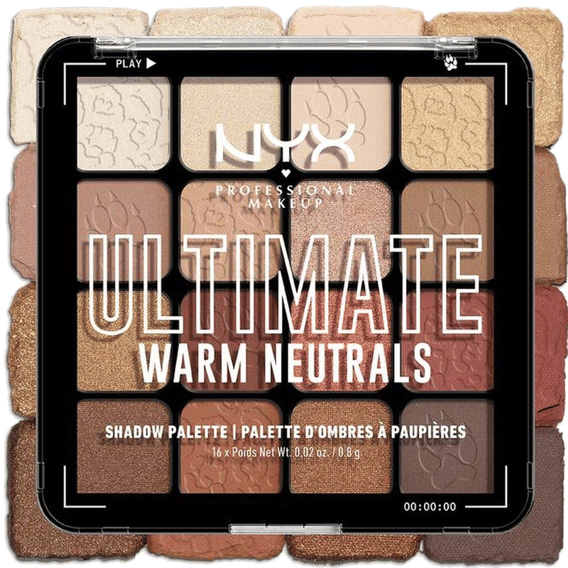 NYX Professional Makeup Ultimate Shadow Palette 16-Pan-05w Warm Neutrals