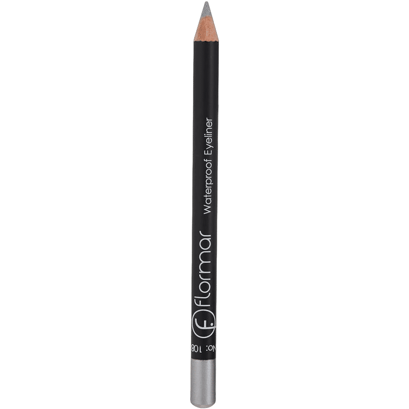 Flormar Waterproof Eyeliner Pencil-108 Shiny Silver