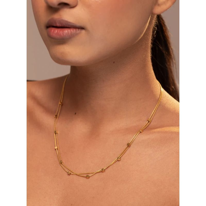 Buy 18Kt Gold Plated Double Layered Chain Online