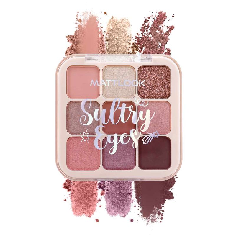 Matt look Sultry Eyes Highly Pigmented Blendable Long Lasting Eyeshadow Palette - 02 Holiday Wine