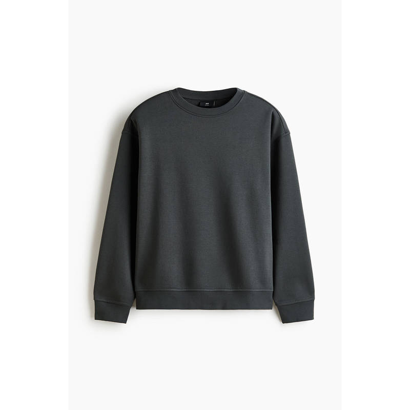 H&M Men Grey Loose Fit Sweatshirt - Image 1