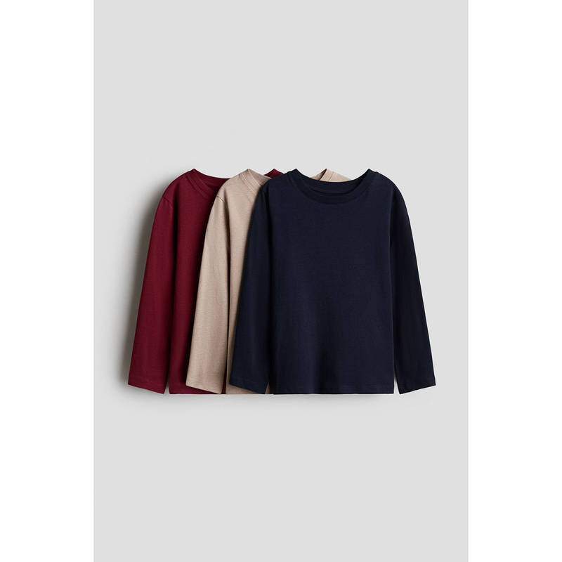 H&M Boys Multi-Color 3-Pack Cotton Tops (1.5-2 Years)