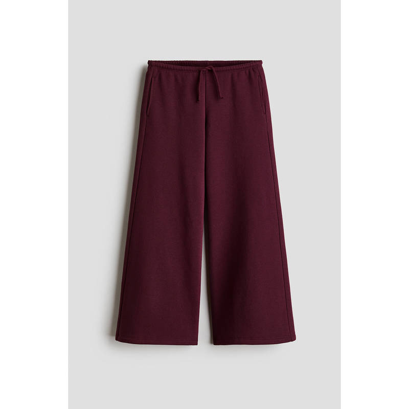 H&M Girls Red Brushed-inside Pant (8-9 Years)