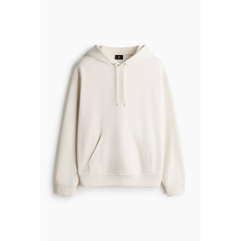 H&M Men White Loose Fit Hoodie (M)