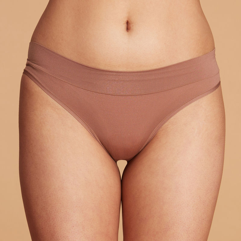 Nykd by Nykaa 4 Way Stretch Bikini Panty - Nyp341 - Brown (L)