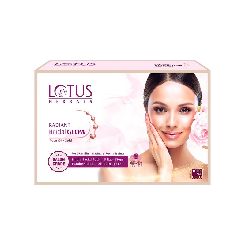 Buy Lotus Herbals Radiant Bridal Glow Rose Gold Facial Kit Online