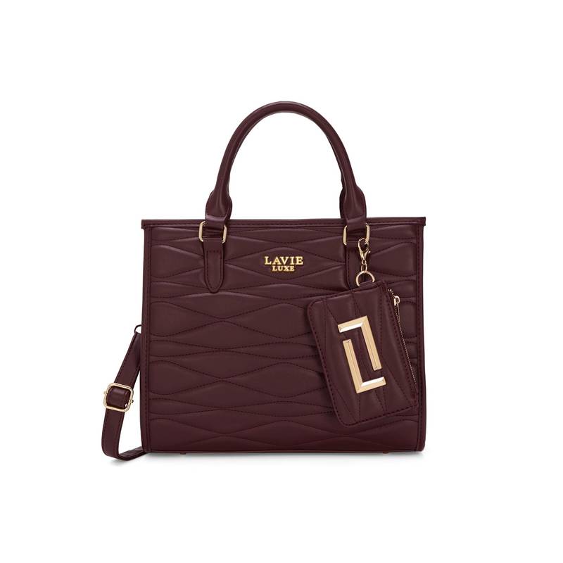 Lavie Luxe Women's Quad Handbag (Wine) (M)