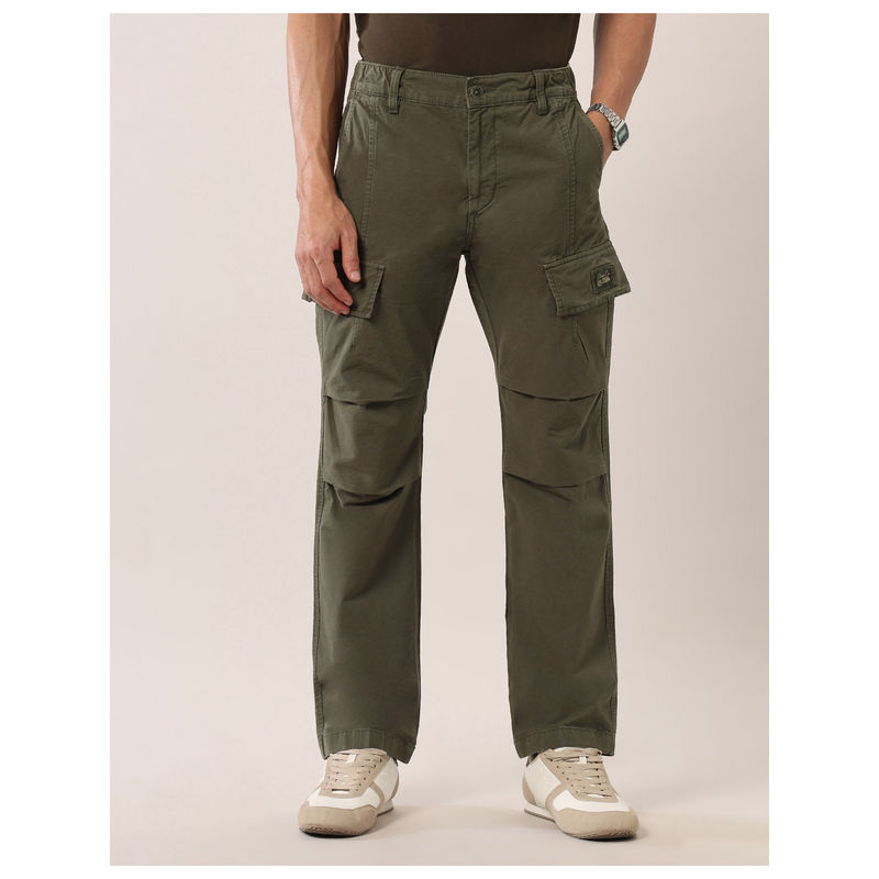 U.S. Polo Assn. Denim Co. Green Mid Rise Straight Fit Twill Cargo (30)